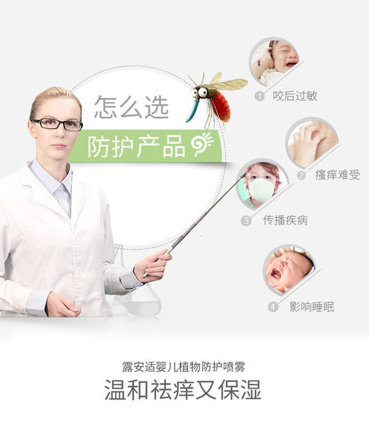 【Lelch露安适】 婴儿植物防护喷雾 0m+  100ml 商品图1