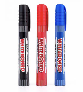 宝克中字可加墨白板笔mp399黑色红色蓝色单头教学细白板笔