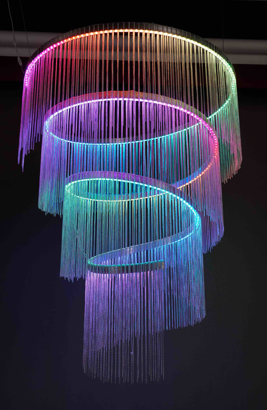 七彩螺旋流苏灯