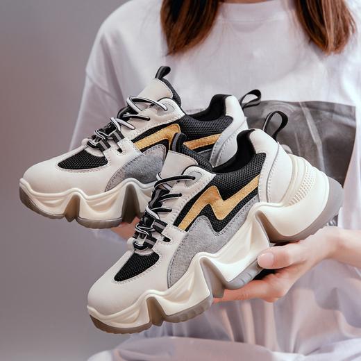 西村名物2020秋季新款老爹鞋虎牙鞋增高时尚T20CM31801 商品图0