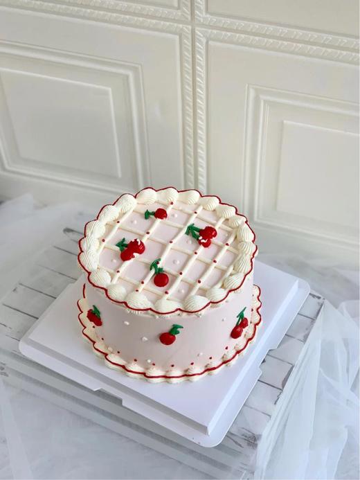 狮子家-网红生日蛋糕 樱桃手绘 情人节纪念日蛋糕 聚会 仪式感必备 商品图0