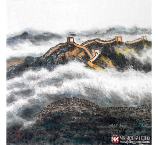 叶丁疑《万古圣境图》96*240cm 山水横幅作品 办公室/客厅/书房挂画 商品图3