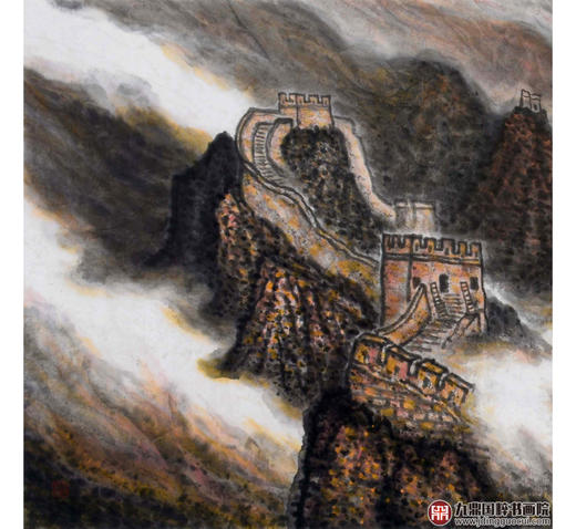 叶丁疑《万古圣境图》96*240cm 山水横幅作品 办公室/客厅/书房挂画 商品图3