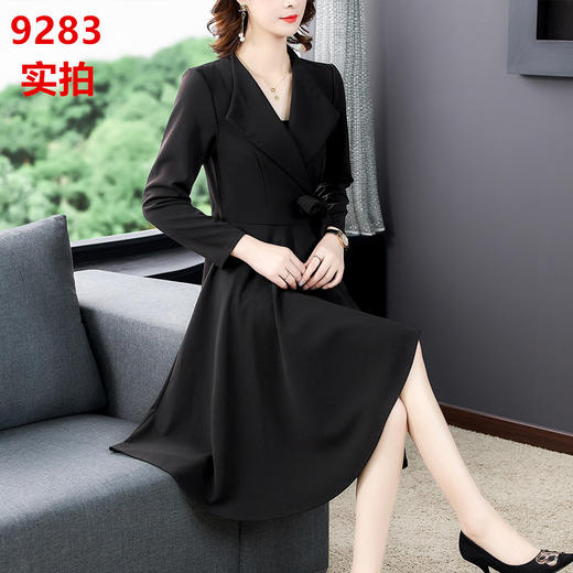 XYX-9283初秋风衣女薄款时尚2020新款洋气收腰显瘦西装领中长款外套潮 商品图0