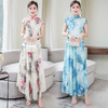 XYX-9307中国风复古女装旗袍印花两件套 商品缩略图0