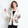 FCY-FQ65028刺绣针织开衫女2020年春秋新款宽松大码外套毛衣 商品缩略图0