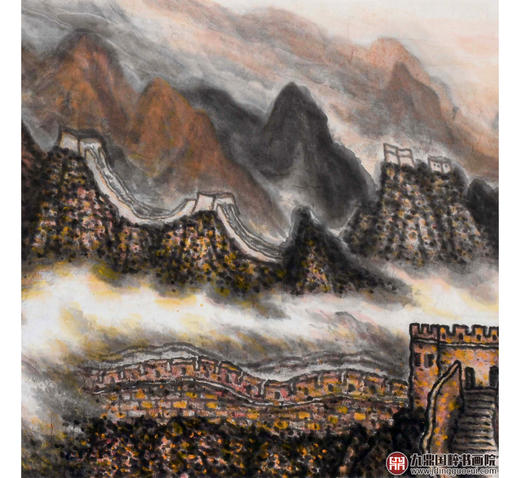 叶丁疑《万古圣境图》96*240cm 山水横幅作品 办公室/客厅/书房挂画 商品图4