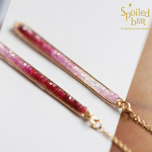 spoiledbrat jewelry渐变红宝石耳线 商品图1