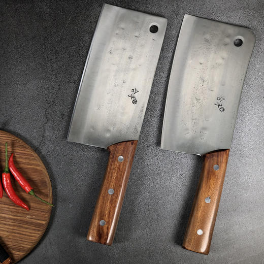 拿铁铁器 | 合手菜刀 中华家刀两件套 手工锻打S1文武双刀家用厨房切片刀砍骨刀 商品图4