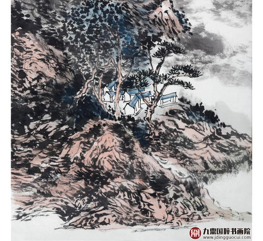 张玉锋《清风翠壁》68*138cm 山水竖幅作品 玄关/办公室挂画 商品图4