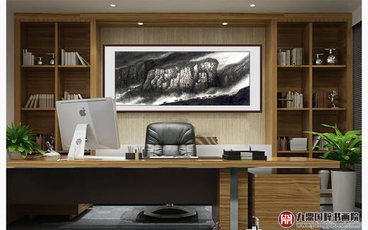 叶丁疑《暮归图》96*240cm 山水横幅作品 办公室/客厅/书房挂画 商品图2