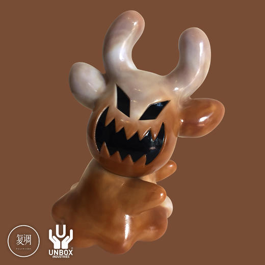 Unbox 牛魂 咖色 Ghost Cowly 搪胶 限定 潮玩 摆件 商品图0