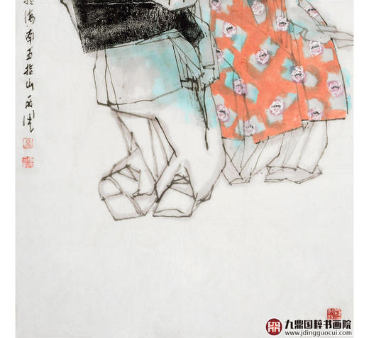 马西光《高原之舞》68*138cm 人物竖幅作品 茶室/书房挂画 商品图4