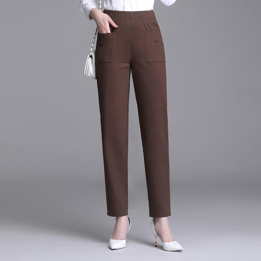 MQ-4060-217春秋薄款大码高腰显瘦休闲九分裤YY 商品图3