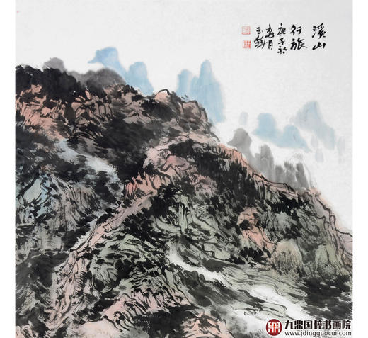 张玉锋《溪山行旅》68*138cm 山水竖幅作品 玄关/办公室挂画 商品图3