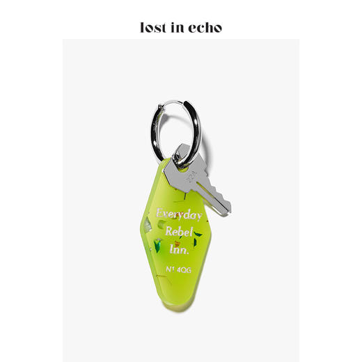 lost in echo设计师 love motel 钥匙门牌活动搭配白金锆石耳环 商品图1
