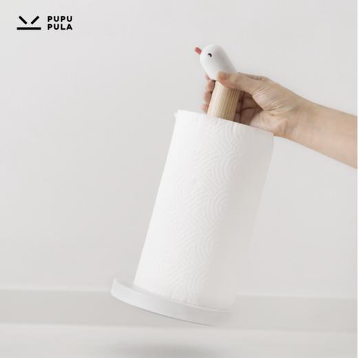 小鸟纸巾架：北欧简约实木厨房用纸架纸巾座立式卷纸收纳架 商品图2