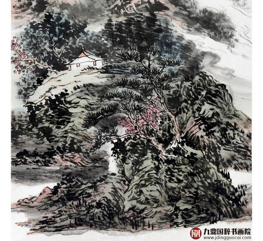 张玉锋《溪山行旅》68*138cm 山水竖幅作品 玄关/办公室挂画 商品图4