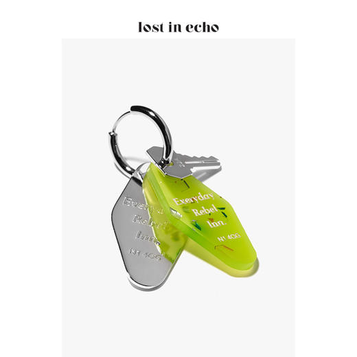lost in echo设计师 love motel 钥匙门牌活动搭配白金锆石耳环 商品图3