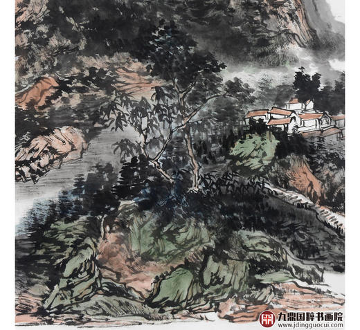 张玉锋《梵山幽居》68*138cm 山水竖幅作品 玄关/办公室挂画 商品图4