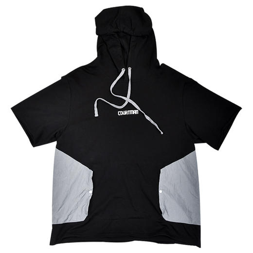 野球帝短袖帽衫男篮球街头运动宽松潮流高弹速干连帽t恤COURTMAN 商品图5