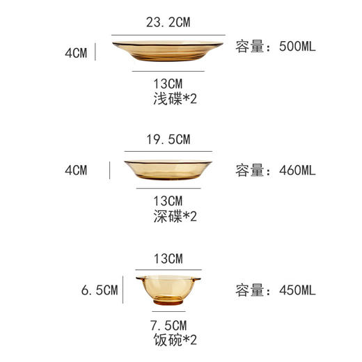 康宁pyrex家用玻璃餐具6件套 OV6-E/SZXY 商品图2
