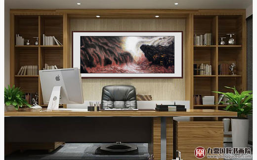 叶丁疑《光音普照大吉祥》96*240cm 山水横幅作品 办公室/客厅/书房挂画 商品图2