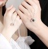 新款s925纯银美女与野兽情侣项链双圆圈吊坠套链锁骨链情人节礼物 商品缩略图0