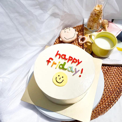 狮子家-网红ins风笑脸生日蛋糕 纪念日蛋糕 聚会 仪式感必备 商品图0