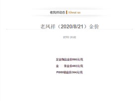 8/21老凤祥金价