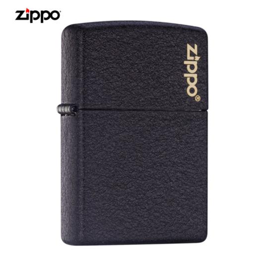 【情人节特惠】之宝(Zippo)打火机 黑裂漆-经典商标 黑裂漆 商品图0
