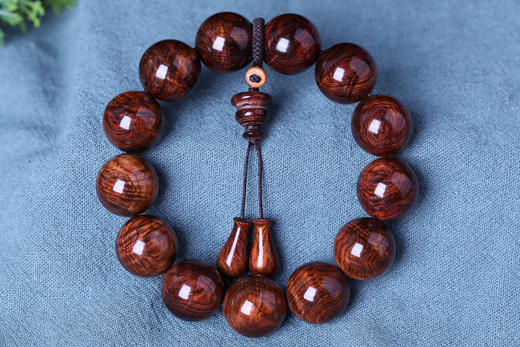 海黄1.8X13颗水波纹山峰纹手串 h42 商品图0