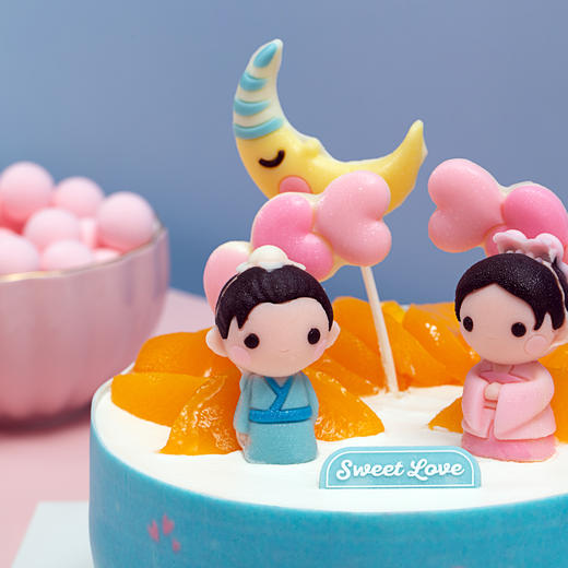 【七夕限定77元】七夕专款蛋糕，鹊桥仙15cm/6吋，限24日、25日到门店自提 商品图1