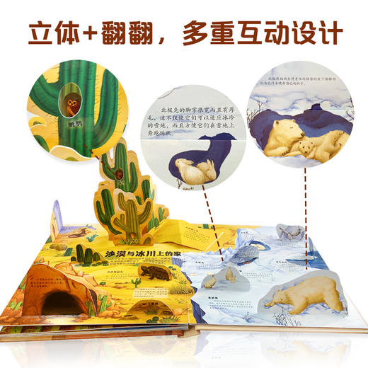 新书预售 动物的家立体书3-6岁揭秘动物3D翻翻书AR动物儿童百科全书POP-UP科普立体书 商品图1