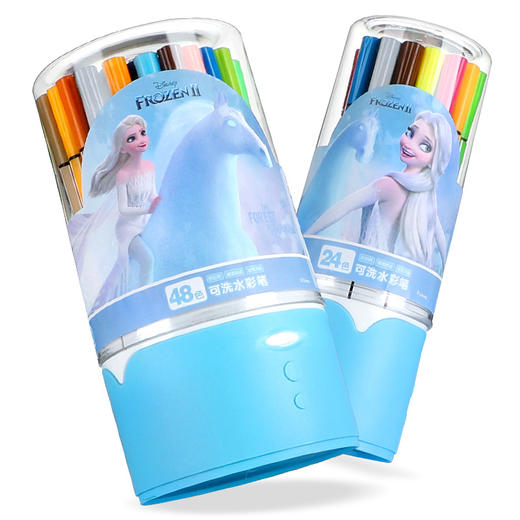 【迪士尼桶装可水洗水彩笔】儿童无毒水溶性48色文化用品颜色笔 商品图4