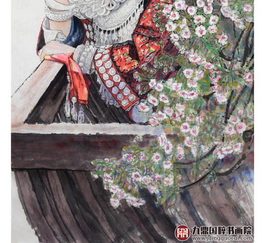 赵金文《望江楼上》68*138cm 人物竖幅作品 茶室/书房/玄关挂画 商品图4