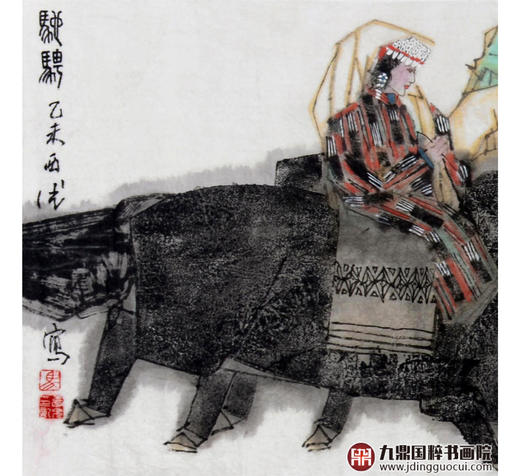 马西光《驰骋》48*178cm 人物横幅作品 茶室/客厅挂画 商品图3