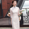 XGT-Q2363清新优雅，改良蕾丝印花中国风旗袍 商品缩略图0
