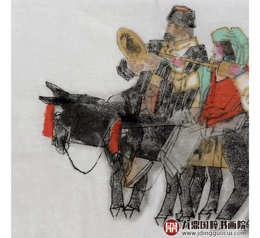 马西光《南疆之韵》48*178cm 人物横幅作品 茶室/客厅挂画 商品图4