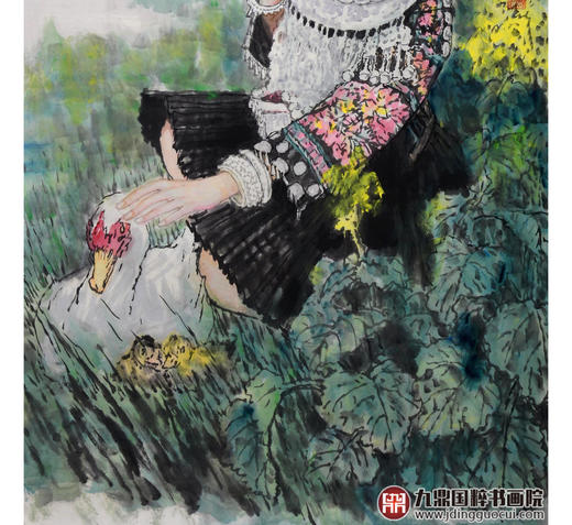 赵金文《苗乡陇上行》68*138cm 人物竖幅作品 茶室/书房/玄关挂画 商品图4