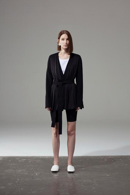 前褶皱拼接西服 商品图0