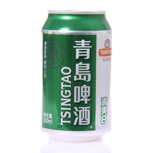 青岛啤酒清爽8度听装罐装啤酒330ml 商品图0
