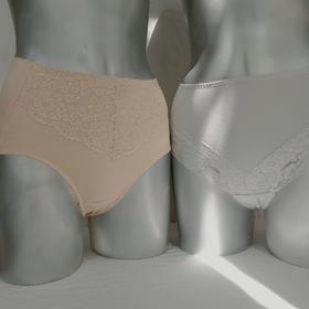 89095(二枚组)高腰蕾丝三角裤（混色）