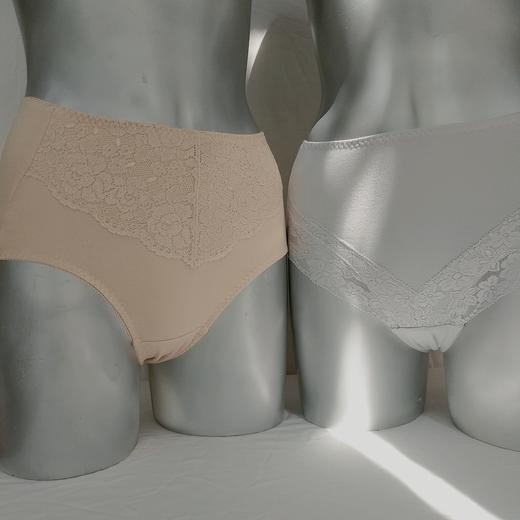 89095(二枚组)高腰蕾丝三角裤（混色） 商品图0
