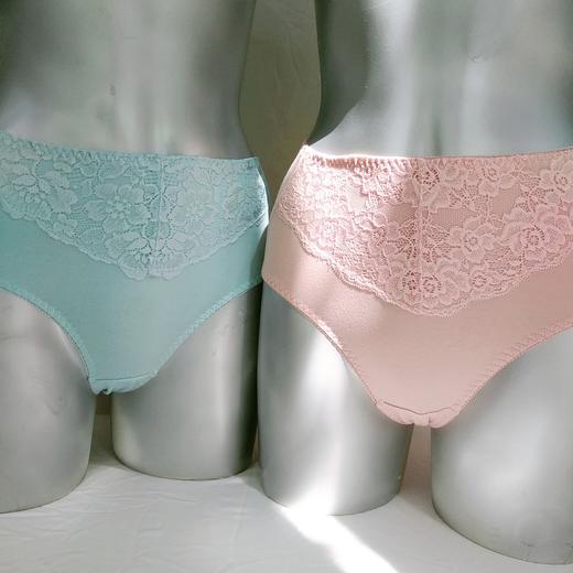 89095(二枚组)高腰蕾丝三角裤（混色） 商品图1