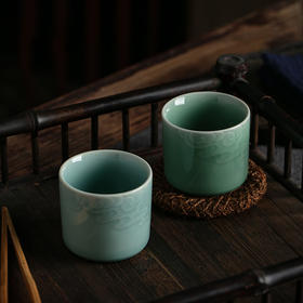 尚唐丨龙泉青瓷 云端对杯 70ml  