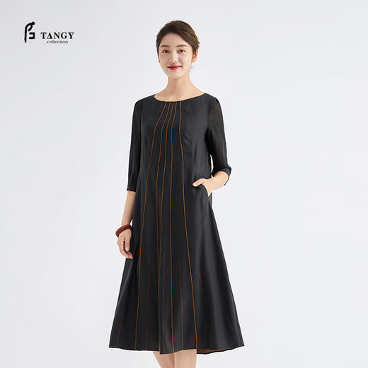 TANGY Collection /天意林隐系列莨绸连衣裙 商品图0