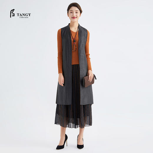 TANGY Collection /天意林隐系列莨绸拼接马甲 商品图0