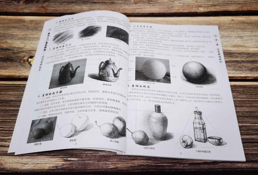 美术入门基础教程 铅笔素描起步 铅笔素描书籍 素描基础教程 素描几何体单个静物画法组合静物画法 素描入门自学教材书籍 临摹画册 商品图2