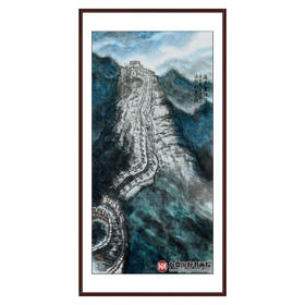 叶丁疑《万古圣境图》68*138cm 山水竖幅作品 玄关/办公室挂画